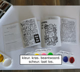 3 Set Pleur Op Ik Kleur ! Diverse brutale anti stress kleurboeken voor volwassenen Als alles even k*t is - 82 rauwe kleurplaten + 164 vragen - f*ck it krasboeken set Premium, Surrealistisch & Urban.