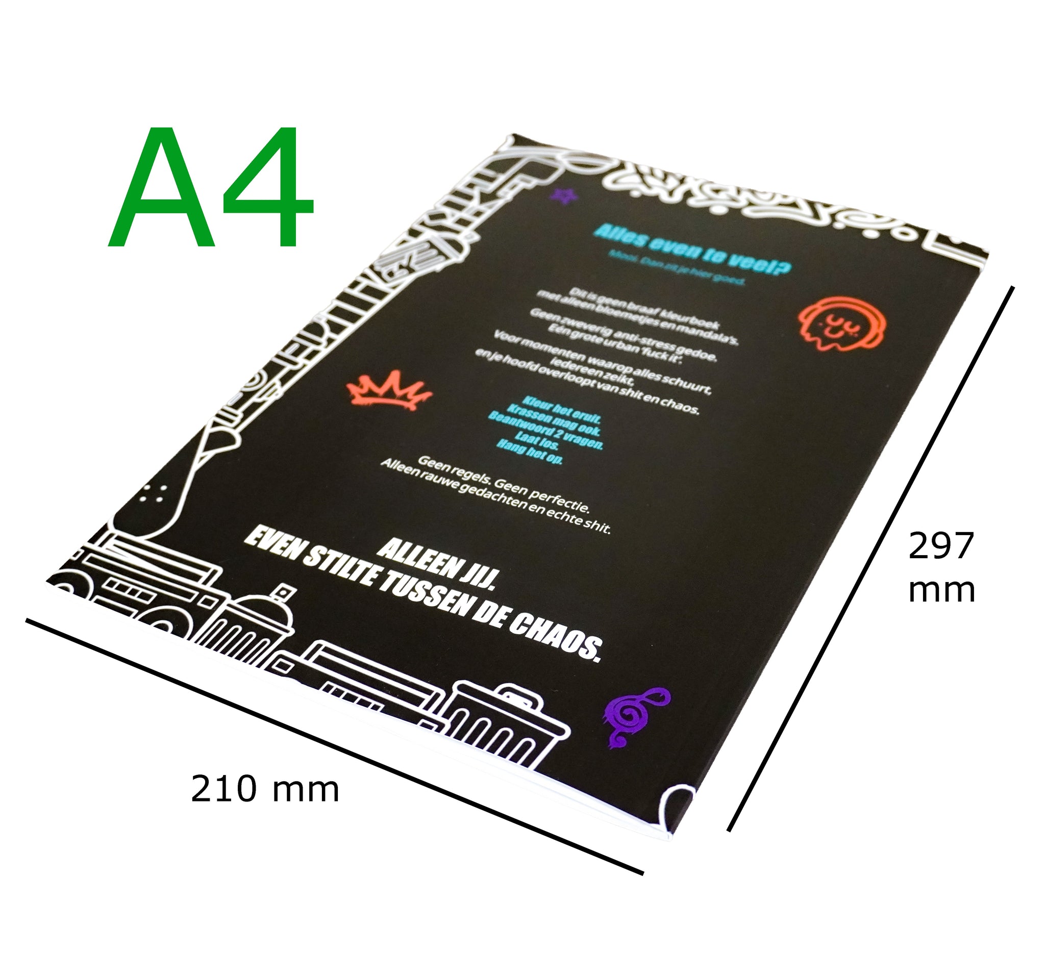 Pleur Op Ik Kleur ! Urban brutaal anti stress kleurboek voor volwassenen Als alles even k*t is - 21 rauwe kleurplaten + 42 vragen - f*ck it krasboek
