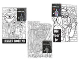 3 Set Pleur Op Ik Kleur ! Diverse brutale anti stress kleurboeken voor volwassenen Als alles even k*t is - 82 rauwe kleurplaten + 164 vragen - f*ck it krasboeken set Premium, Surrealistisch & Urban.