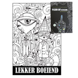 Pleur Op Ik Kleur ! Surrealistisch brutaal anti stress kleurboek voor volwassenen Als alles even k*t is - 21 rauwe kleurplaten + 42 vragen - f*ck it krasboek